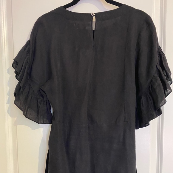 Isabel Marant Etoile black linen wrap dress size 34 / US 2 - Picture 11 of 16
